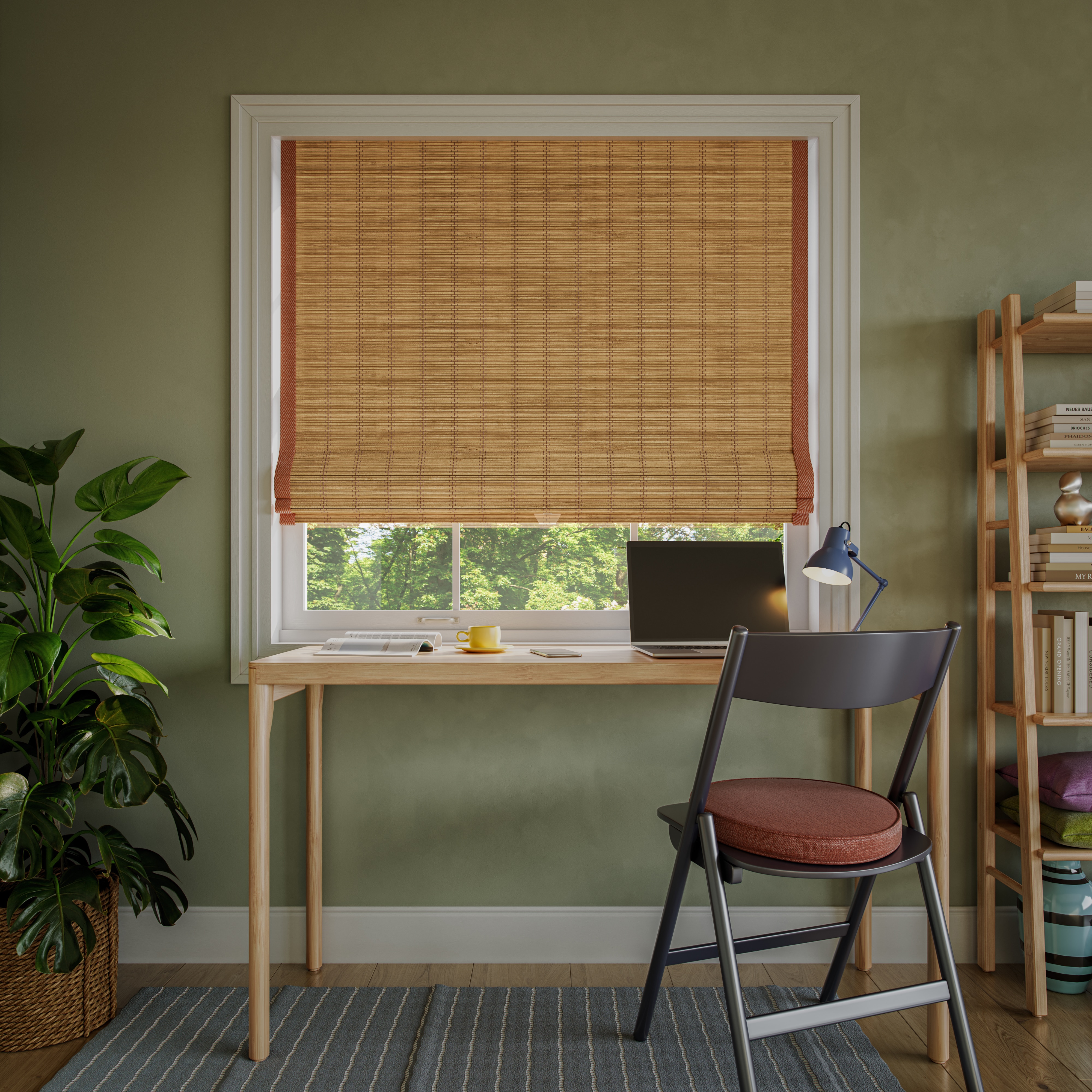 Blackout Woven Wood Shades